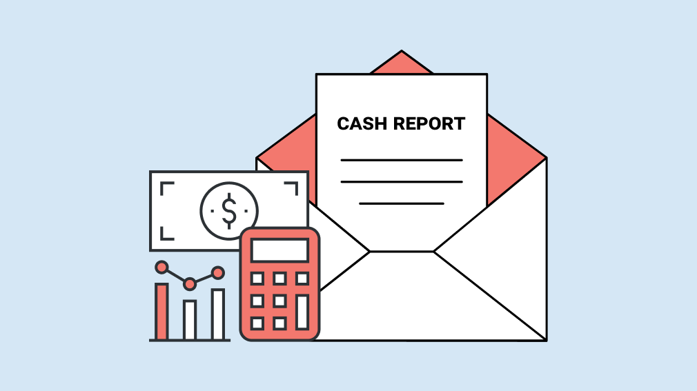 How to make a cash report when receving cash payments