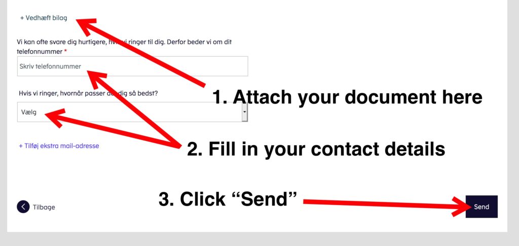 7. Attach document and send