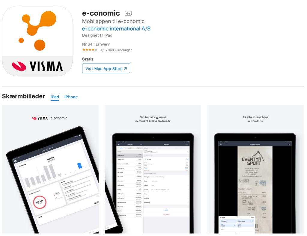 Download e-conomic app appstore