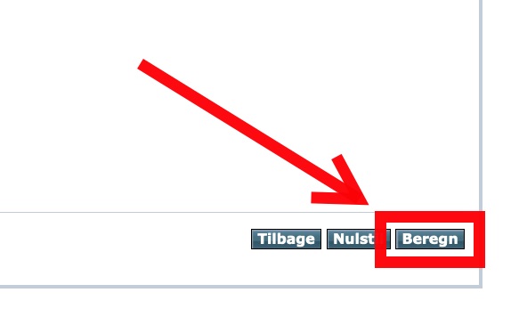 Step 12 of making a repayment plan for VAT loan: Now click “Beregn” on the right bottom corner of the page.